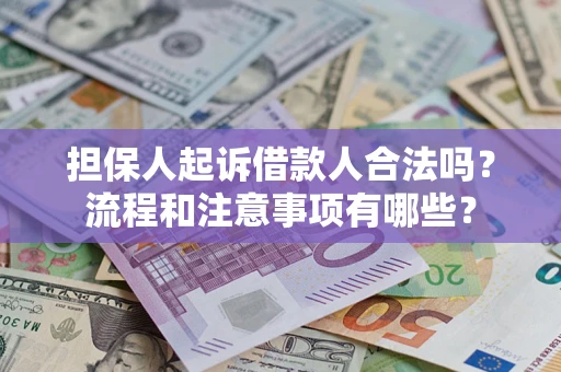济南担保人起诉借款人合法吗？流程和注意事项有哪些？