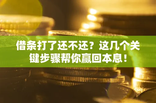 济南借条打了还不还？这几个关键步骤帮你赢回本息！