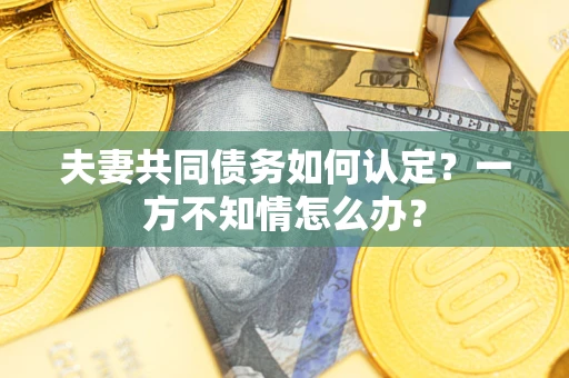 济南夫妻共同债务如何认定？一方不知情怎么办？