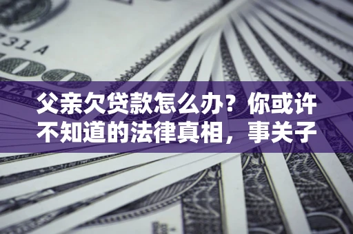 济南父亲欠贷款怎么办？你或许不知道的法律真相，事关子女未来