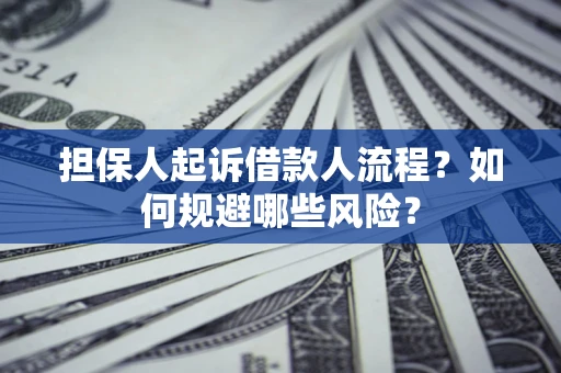 济南担保人起诉借款人流程？如何规避哪些风险？