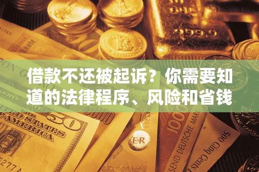 济南借款不还被起诉？你需要知道的法律程序、风险和省钱技巧