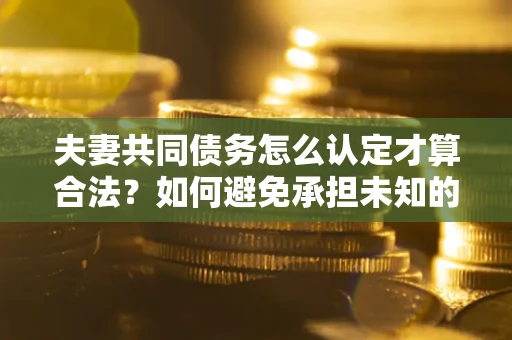 济南夫妻共同债务怎么认定才算合法？如何避免承担未知的债务风险？